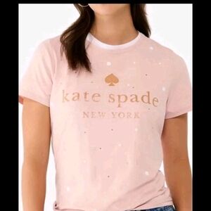 kate spade New York Pink Logo Tee